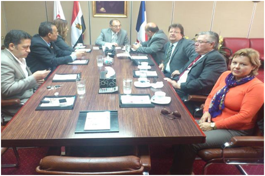 CCIBRA durante reunião com o engenheiro Alaa Zahran