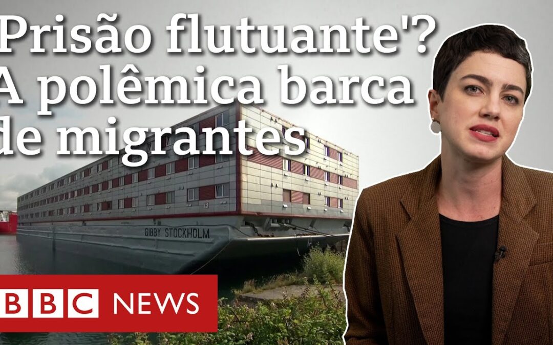 A polêmica barca, onde Reino Unido está abrigando solicitantes de refúgio